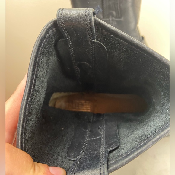 FRYE BLACK LEATHER HARNESS MOTORCYCLE MOTO BOOTS - Picture 4 of 14